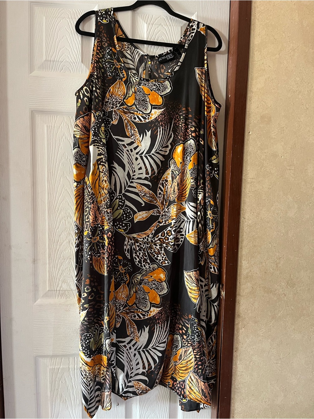 Attitudes by Renee Global Illusions Draped Jumpsuit XL Like New